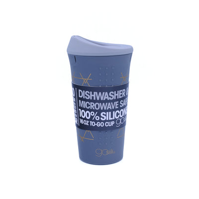 Gosili Printed Silicone To-Go Coffee Cup/ Tea Cup - 16OZ