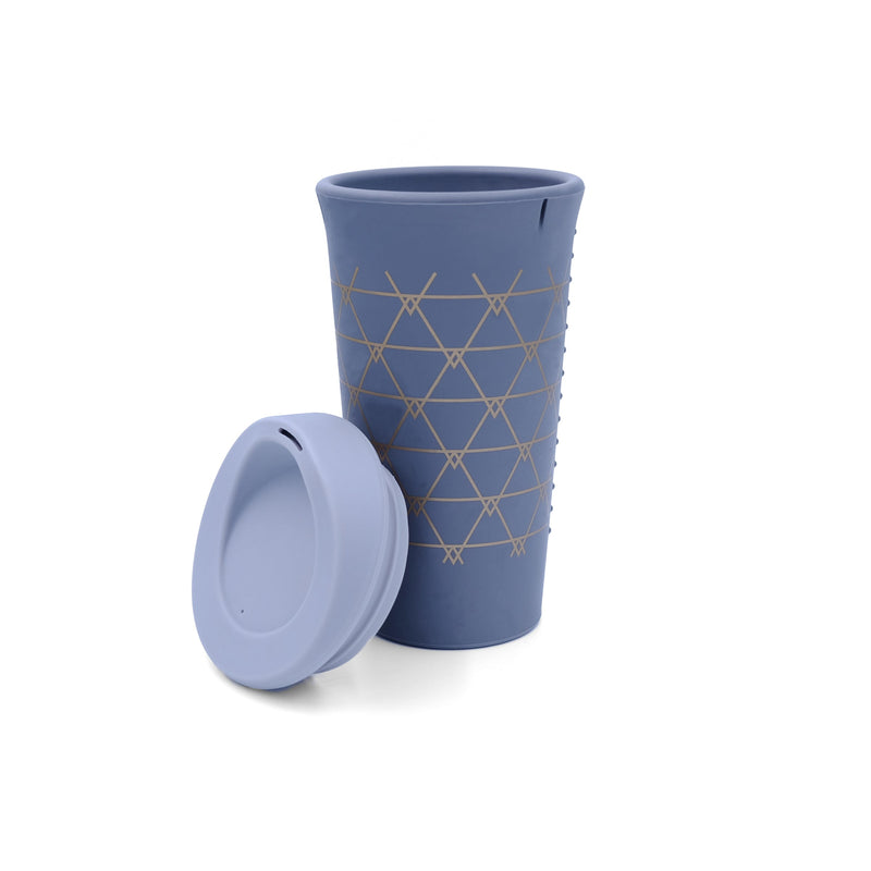 Gosili Printed Silicone To-Go Coffee Cup/ Tea Cup - 16OZ