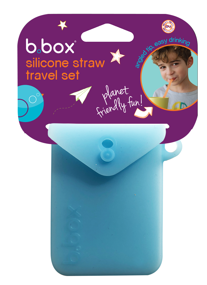 b.box silicon straw travel set