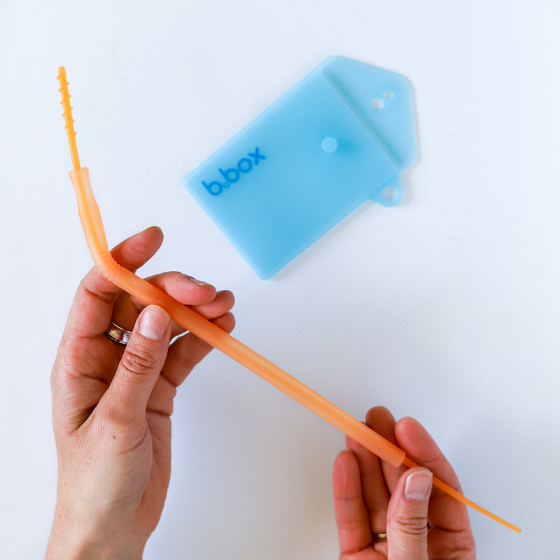 b.box silicon straw travel set