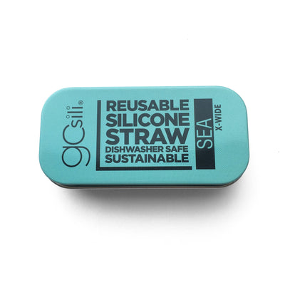 Gosili Portable and Reusable Extra Wide Silicone Straw with Travel Case